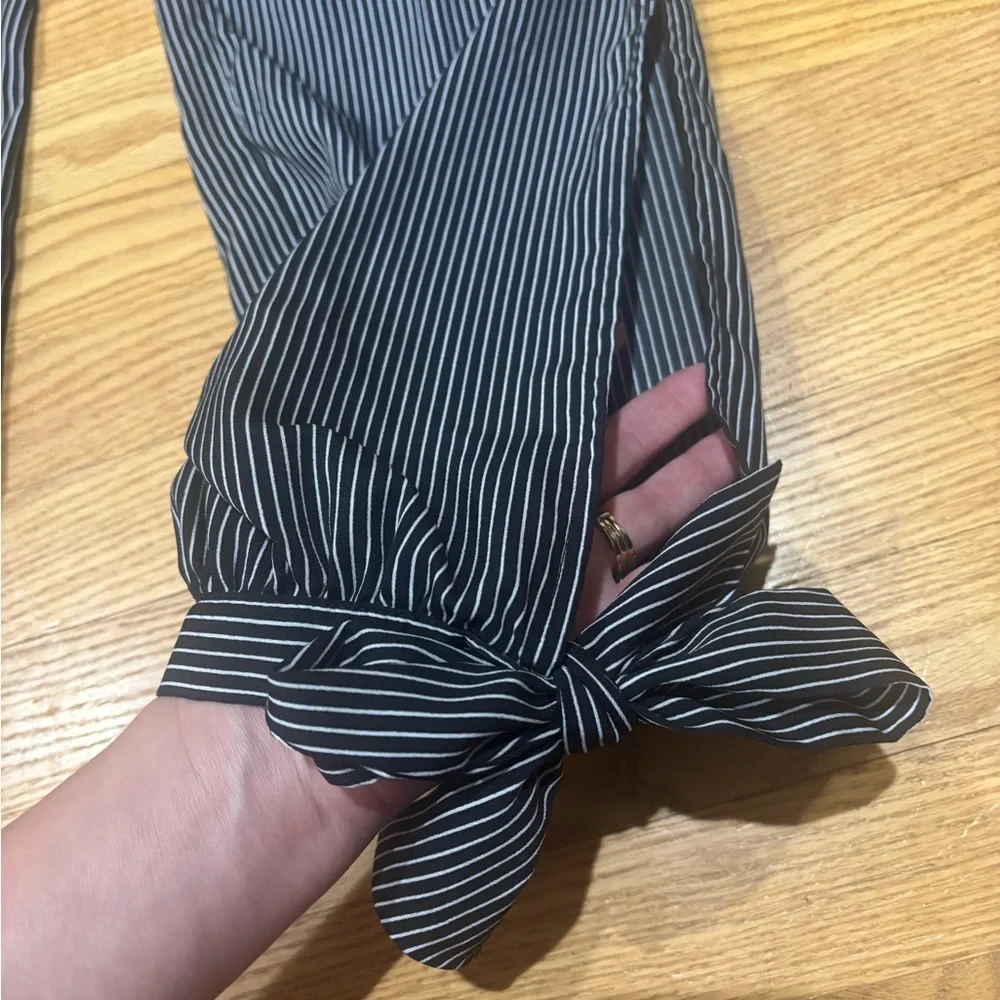 Anthropologie Harlyn Striped Ankle Tie Pants sz M - Picture 5 of 7